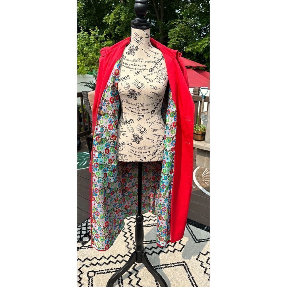 Perry Ellis Portfolio, Red , Floral Lining Jacket So Much Detail Size Sm 2
